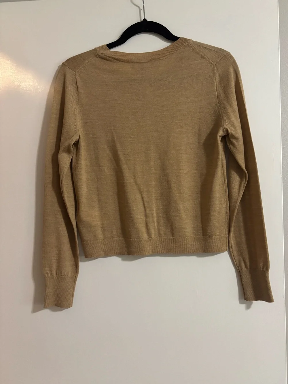 J.Crew Lightweight Tan Button-Up Cardigan Sweater - Picture 3 of 3